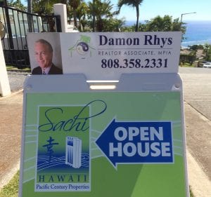 Damon Rhys Open House Sign